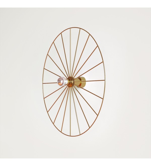 Бра Wheel 60 см золотой + цоколь 5 см золотой