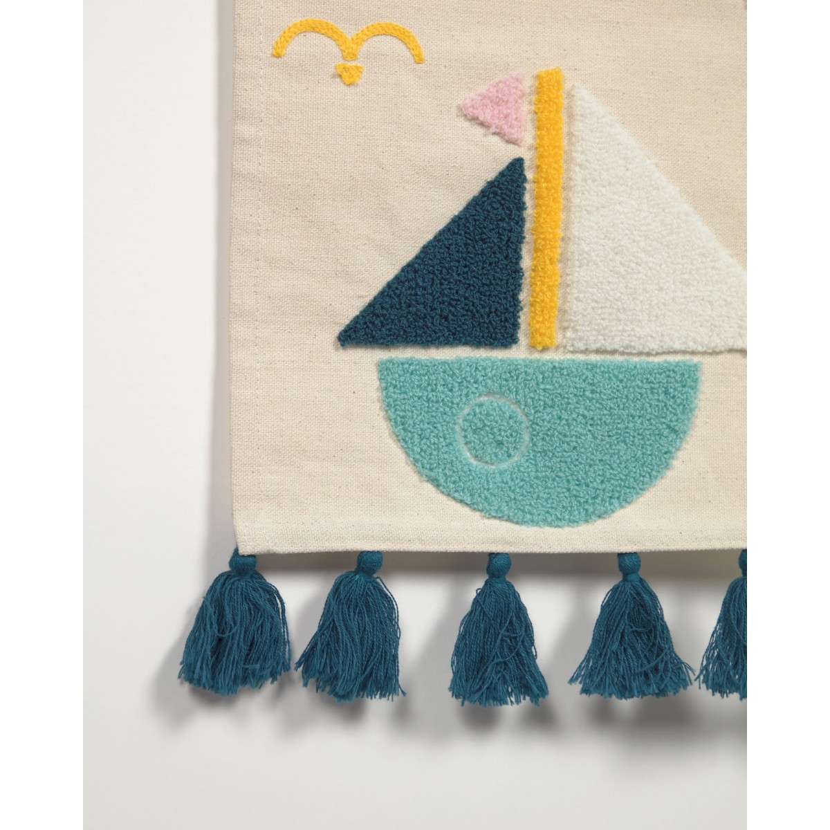 Гобелен Delmare хлопковый с парусной лодкой 25 x 25 cm