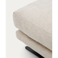 Пуф для ног Veliro из бежевой синели 85 x 90 см