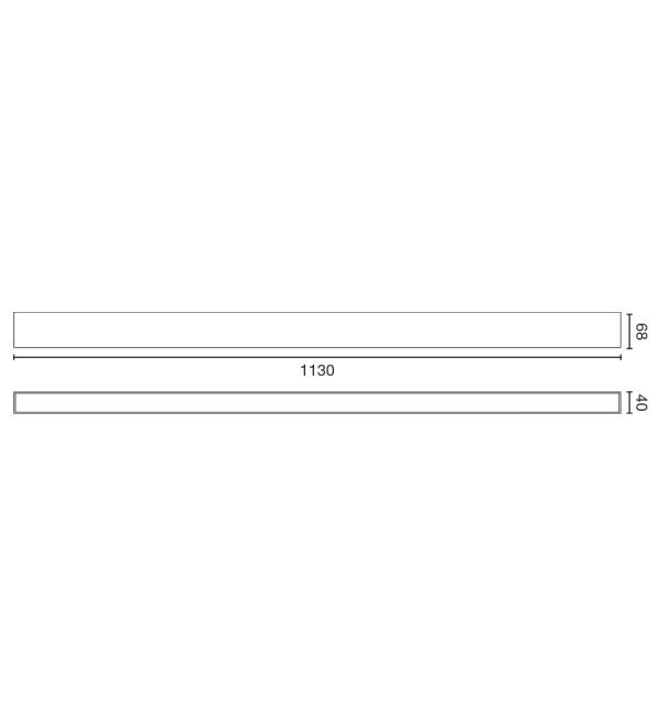 VIA EVO Настенный светильник UP&DOWN 1130 51+21W 4000K белый DALI