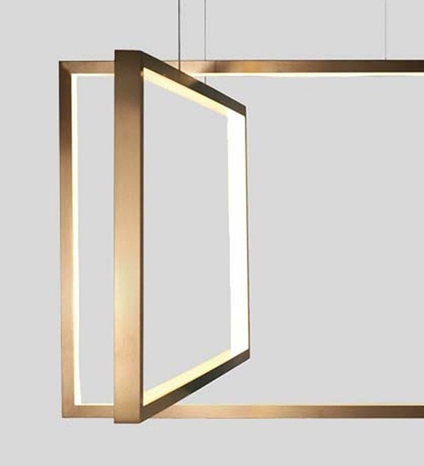 Подвесной светильник Frame 120x50 cm бронзовый