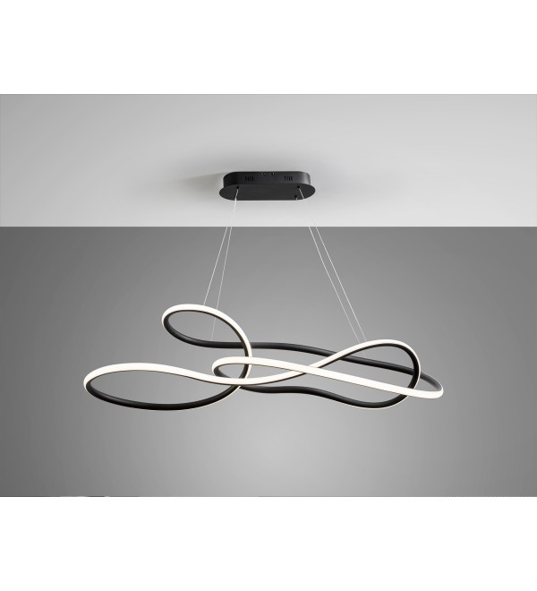 Evania Люстра большая черный матовый