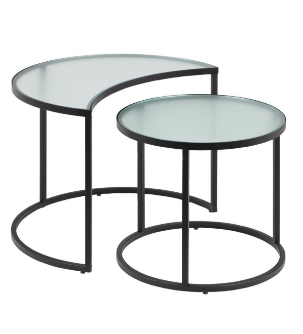 Набор из 2 приставных столиков Bast Ø 65 cm / Ø 47 cm