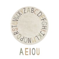 Ковер круглый Алфавит Round ABC (разноцветный) 120D