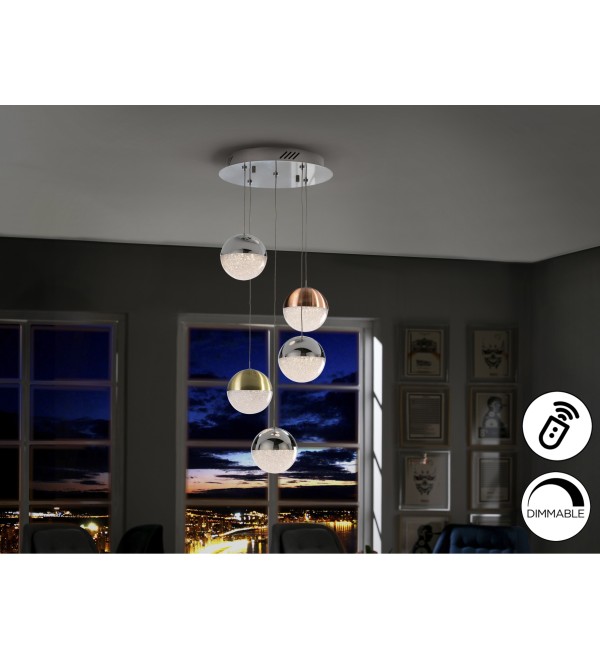 Подвесной светильник Sphere 5L LED Ø33 DIM разноцветный 