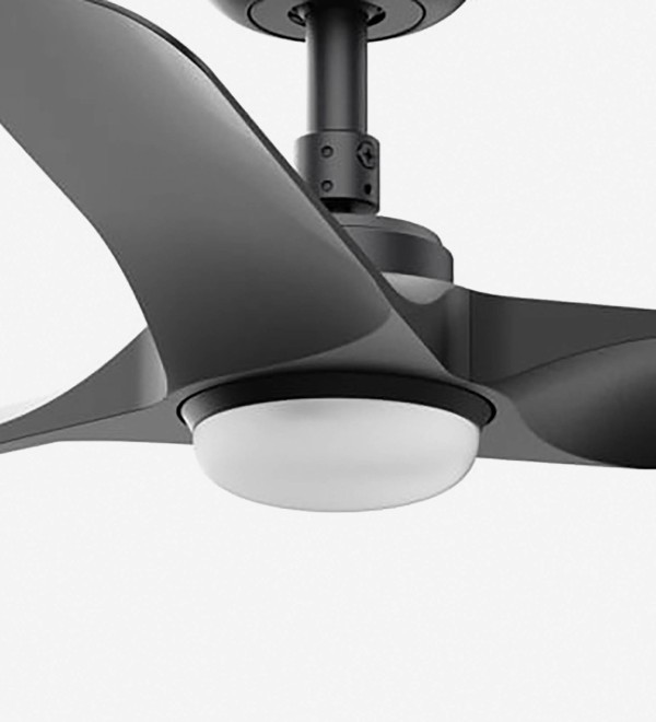 Потолочный вентилятор HEY S Ш900mm черный 3 P черный LED 18W CCT