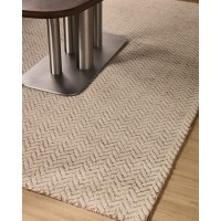 Бежевый шерстяной жаккардовый ковер Calira 230 x 160 см