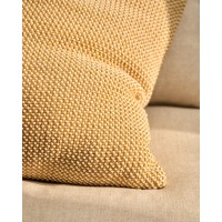 Чехол для подушки Narida из горчичного жаккардового хлопка, 50 x 50 см