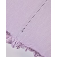 Nacha Чехол для подушки из хлопка и льна сиреневого цвета 45 x 45 см