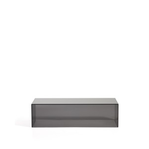 Журнальный столик Orlia из темно-серого закаленного стекла, 110 x 50 см
