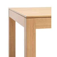 Раздвижной стол Narevi из дубового шпона с натуральной отделкой, 130 (190) x 80 см