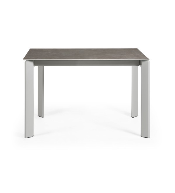 Стол Atta 120 (180) x80 серый керамика Vulcano Ash
