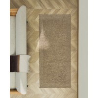 Ковер Marely из бежевой шерсти 200 x 80 см