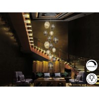 Подвесной светильник Ovila дымчатый/янтарный 13L
