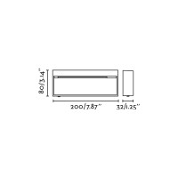 Уличный настенный светильник DUNE APLIQUE RECTANGULAR темно-серый 6W 4CCT