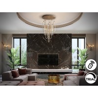 Люстра Colette 14L розовое золото DIM