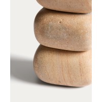 Подсвечник из бежевого песчаника Liren, 11 см