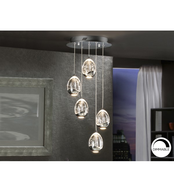Подвесной светильник Rocio LED 5L Ø30 хром