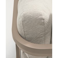 Трехместный диван Nerano из алюминия серо-коричневого цвета, 208 см