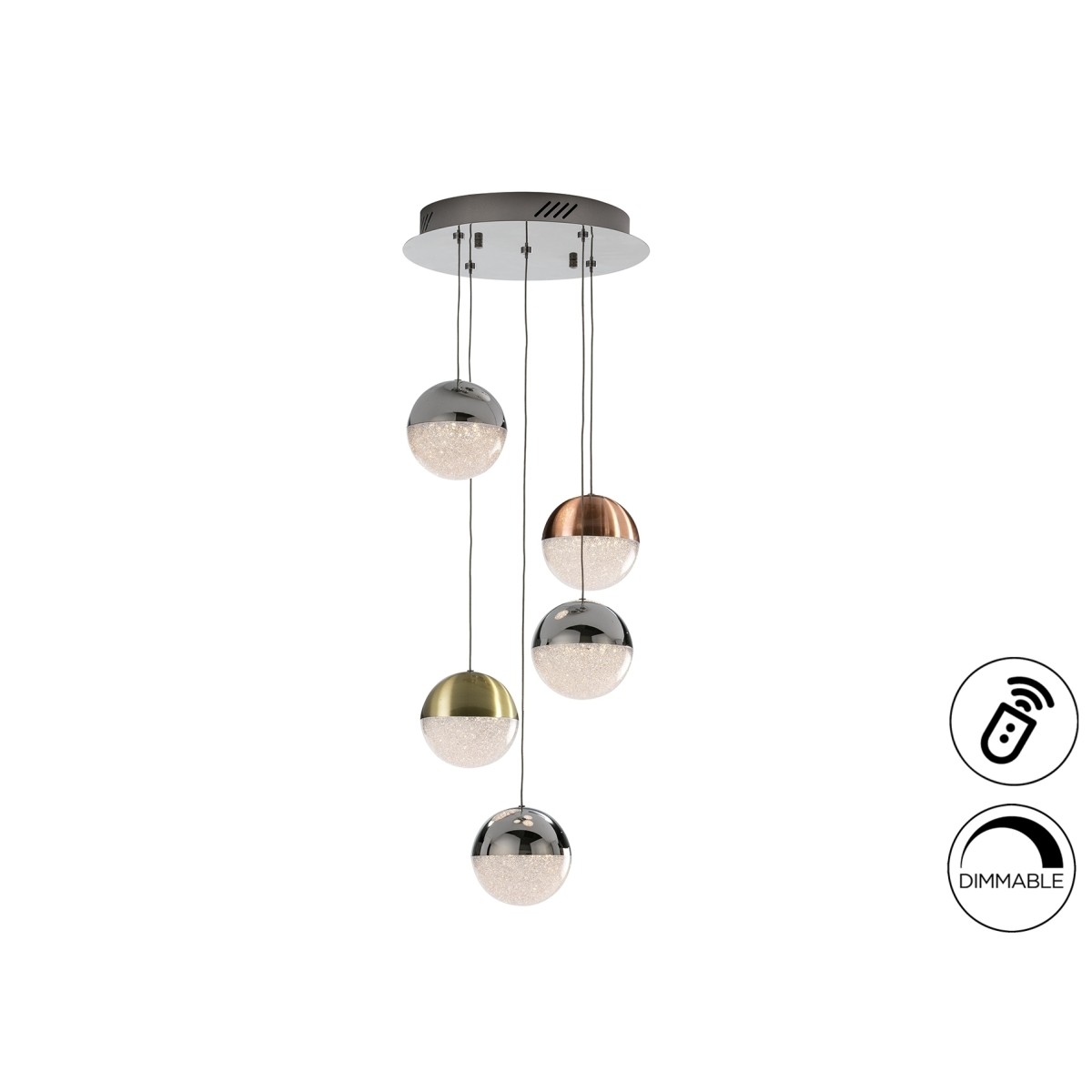 Подвесной светильник Sphere 5L LED Ø33 DIM разноцветный