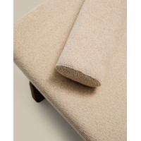 Кушетка Topaz из из бежевого шенилла с массивом ясеня в отделке под орех 200 см