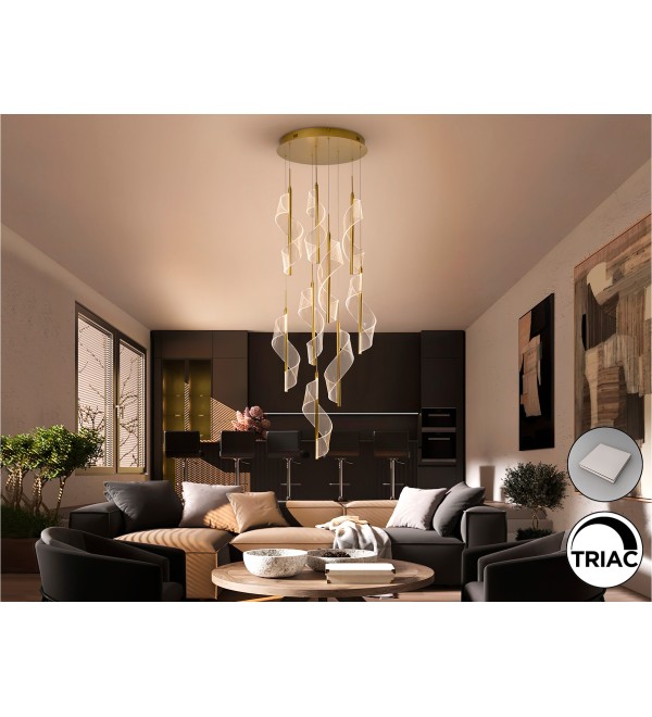 Люстра Velas 9L золотая DIM