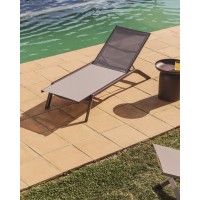 Шезлонг Capraia из коричневого алюминия
