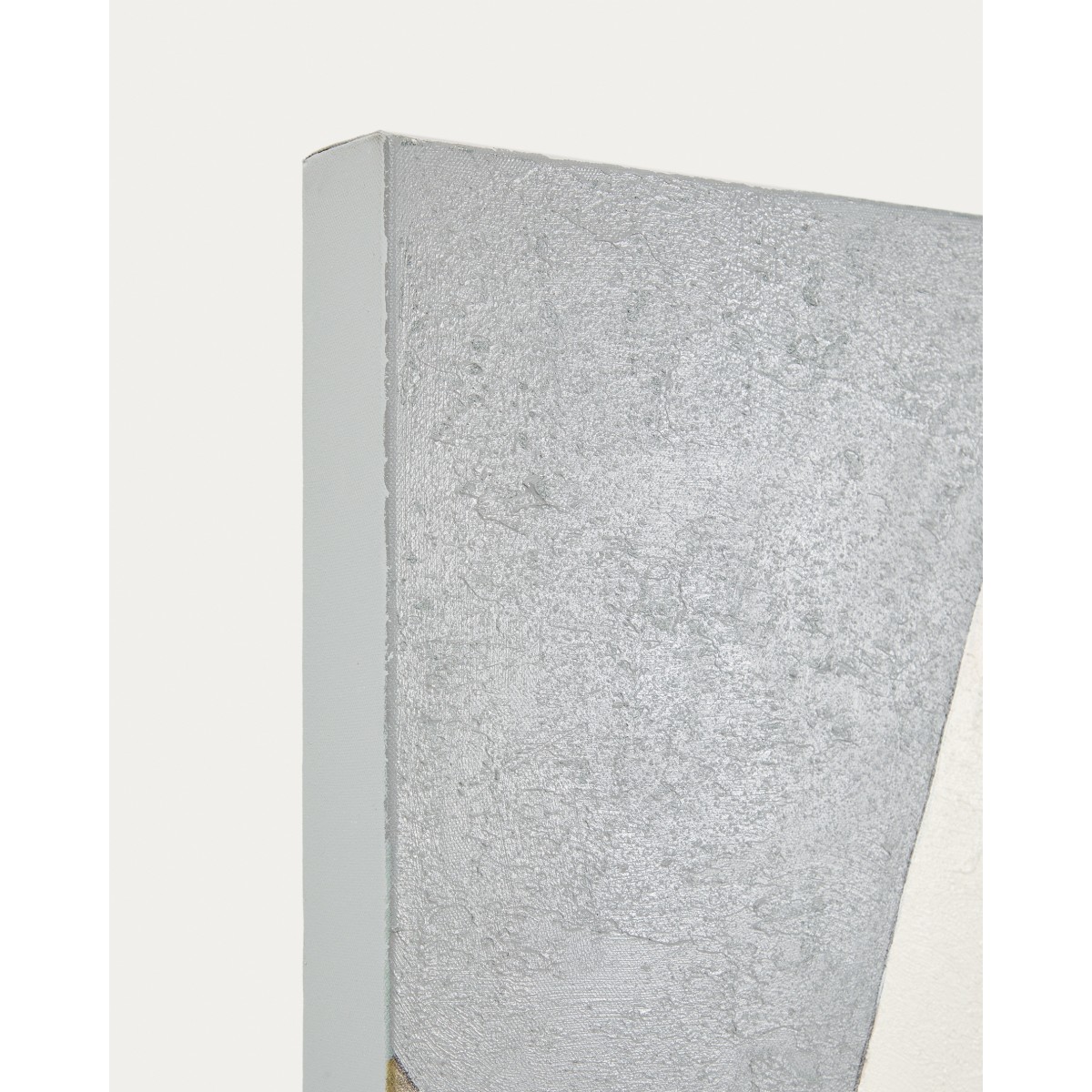 Абстрактный холст Marvilo серо-горчичного цвета 120 x 200 см