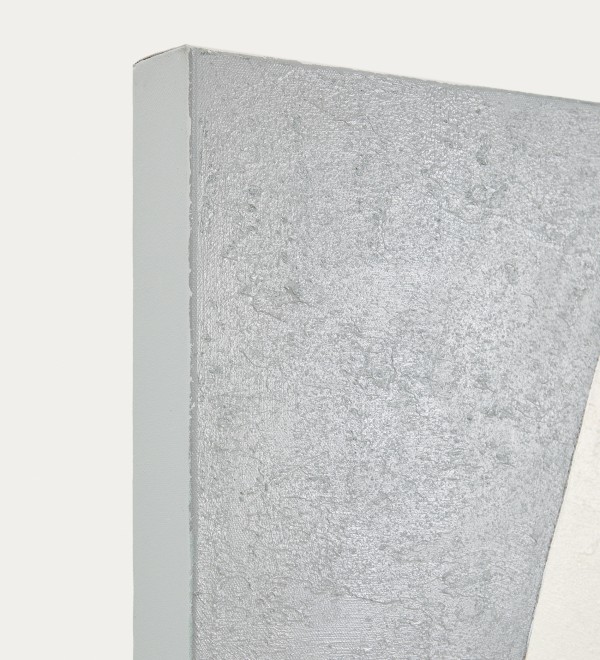 Абстрактный холст Marvilo серо-горчичного цвета 120 x 200 см