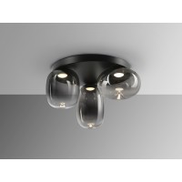 Onice Потолочный светильник 3L черно-дымчатый