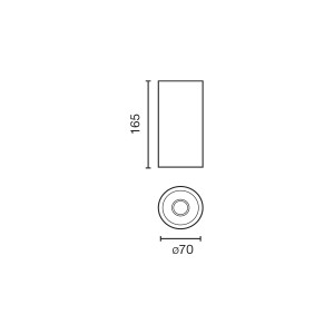Потолочный светильник FOST CEILING Ш70 28W черный 36° 2700K CRI90 TRIAC