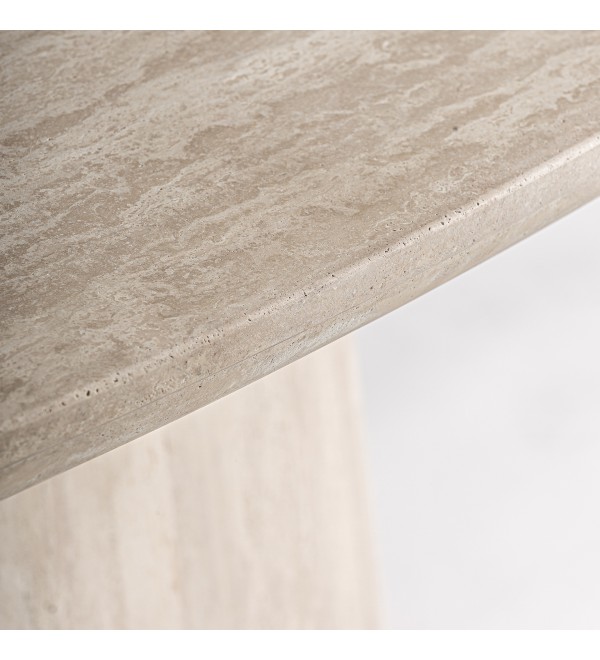 Обеденный стол Thiennes 220x100 из светло-коричневого травертина