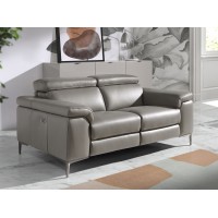 2-х местный диван 6121/5320-2P с обивкой из кожи и механизмом relax