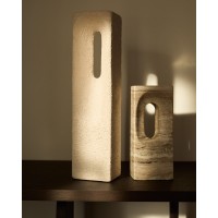 Скульптура Vriona из папье-маше цвета экрю 11 x 44,5 см