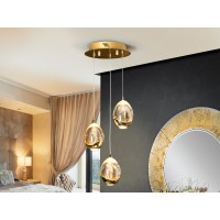 Люстра Rocio LED 3L Ø25 золотая