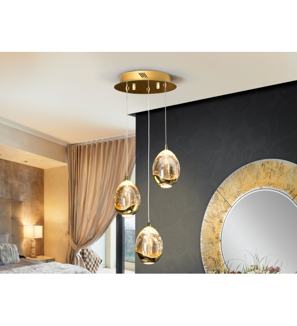 Люстра Rocio LED 3L Ø25 золотая