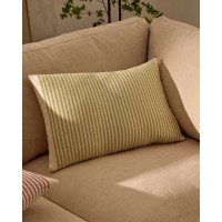 Чехол для подушки Lioris из хлопка в зеленую полоску 60 x 40 см
