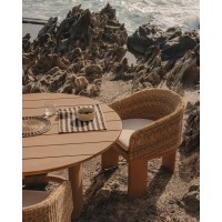 Стул Xoriguer из искусственного ротанга и 100% массива эвкалипта