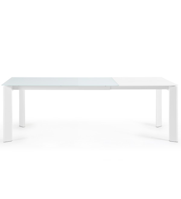 ATTA Стол 160 (220) x90 белое стекло