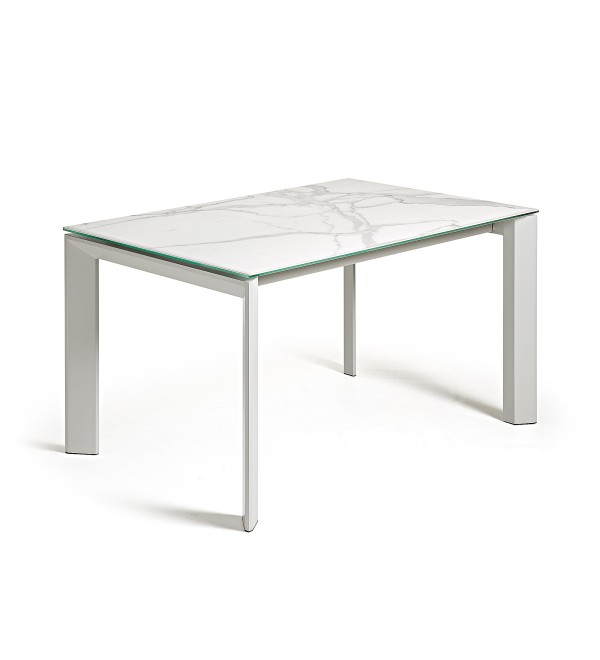 Стол Atta 160 (220) x90 керамика белый