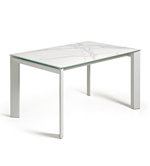 Стол Atta 160 (220) x90 керамика белый