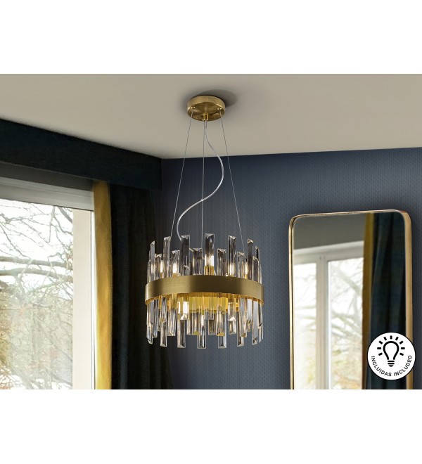 Люстра Grace 10L золотистая
