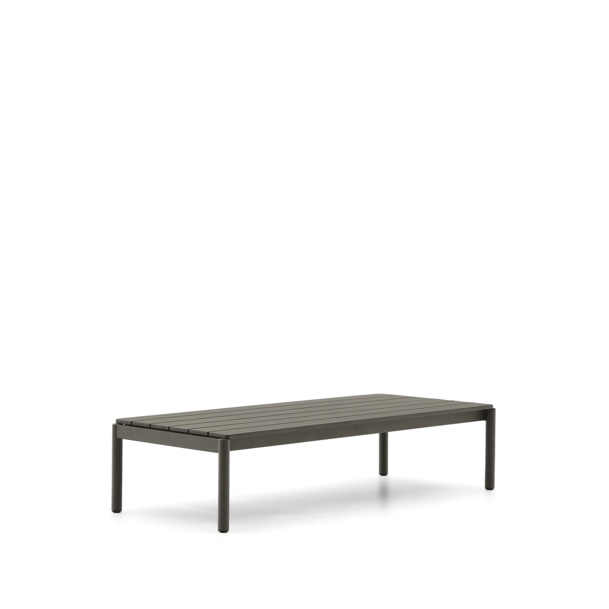 Журнальный столик Sorells из зеленого алюминия 63 x 149 см