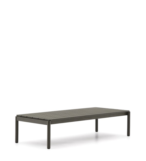 Журнальный столик Sorells из зеленого алюминия 63 x 149 см