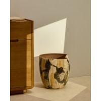 Коричневая керамическая ваза Dirva, 38 см