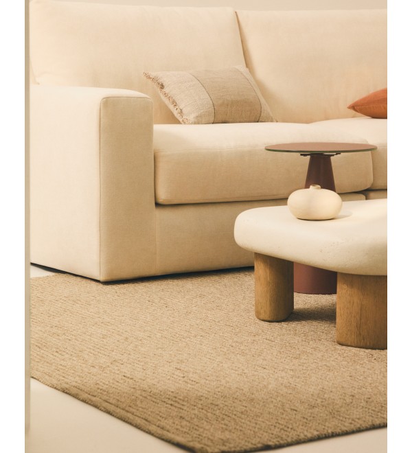 Alea 5-местный модульный угловой диван со съемным чехлом из шенилла цвета экрю 310 x 310 см