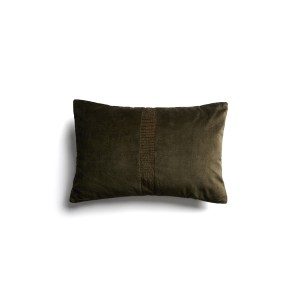 Чехол для подушки Tavre из зеленого бархата с вышивкой, 30 x 50 см
