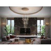 Люстра Colette 14L розовое золото DIM