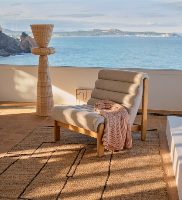 Кресло Magira из дуба с натуральной отделкой, бежевое