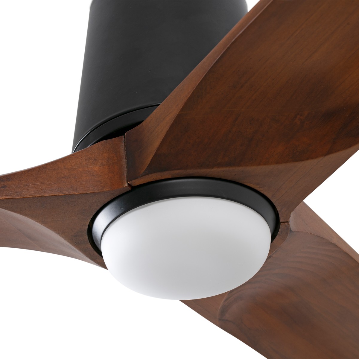 Потолочный вентилятор HEYWOOD TUB L Ш1320mm черный/орех 3P LED 10W CCT